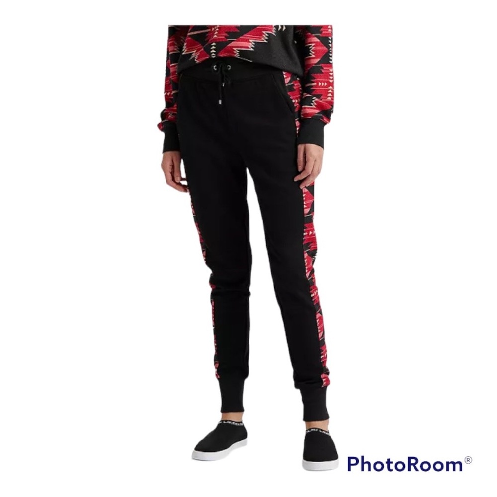 NWT LAUREN RALPH LAUREN Southwestern-Inspired Joggers (black label) S/P